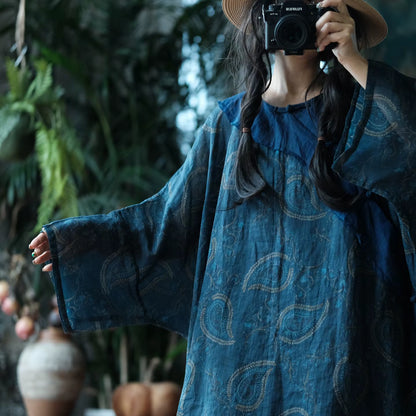 Vintage Ink Garden Linen Dress