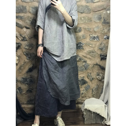 Falda pantalón de pierna ancha con flujo boho