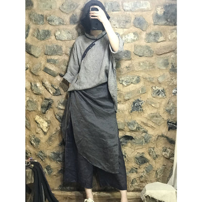 Falda pantalón de pierna ancha con flujo boho