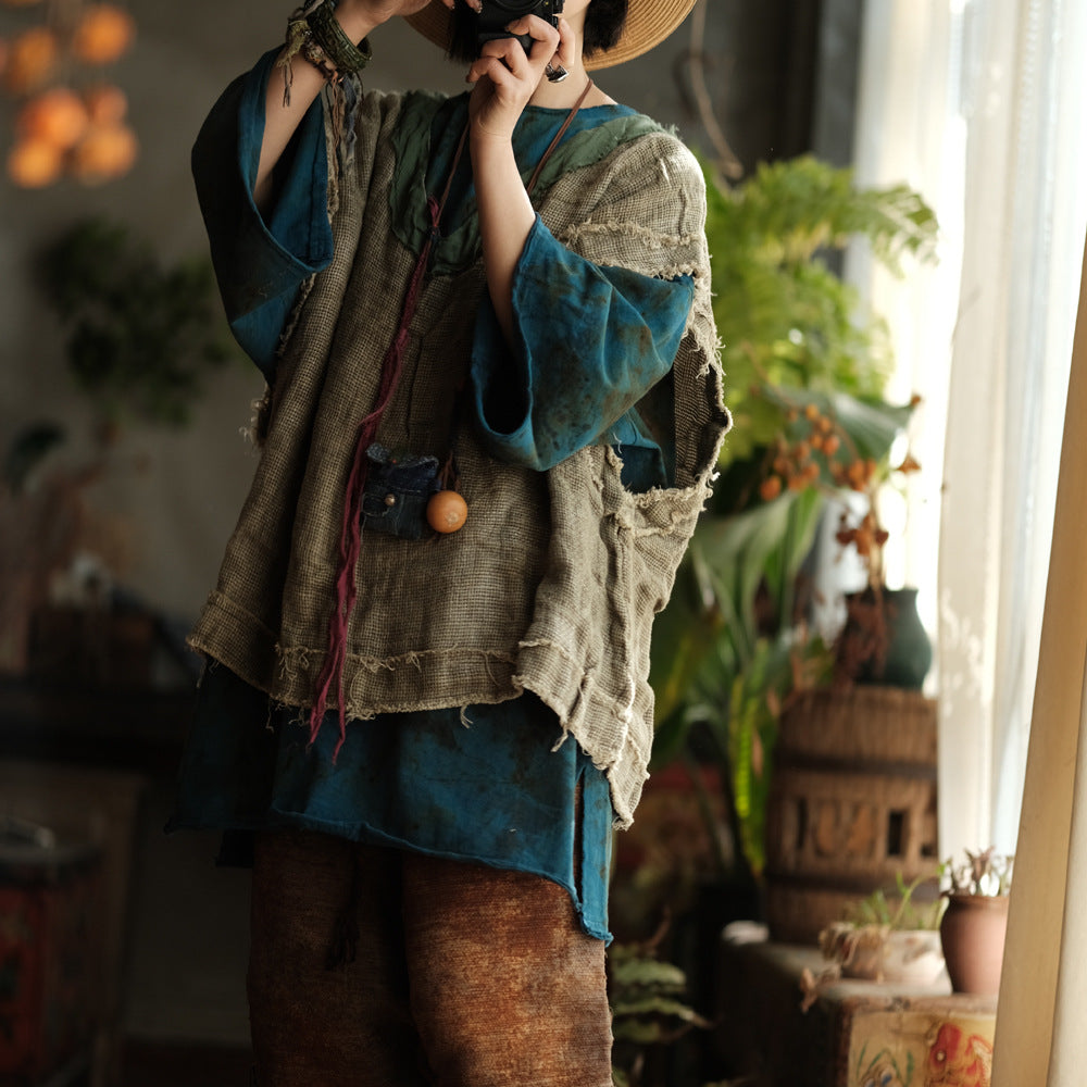 Artisan Linen Layered Top