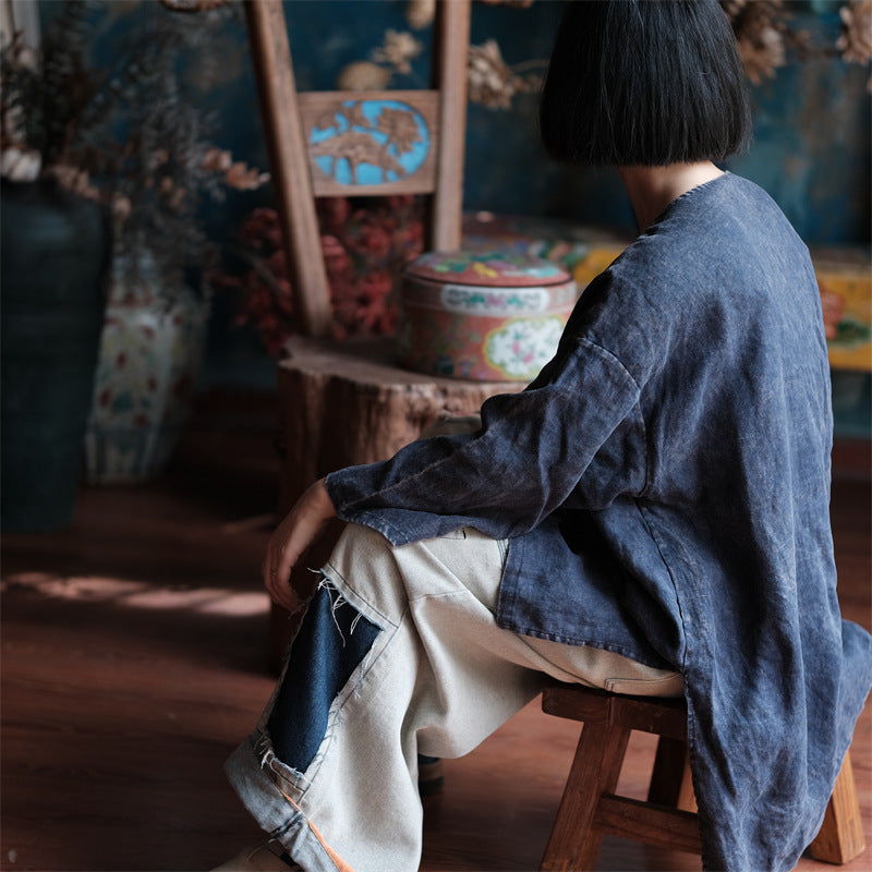 Women's Oversized Vintage Breeze Linen Shirt – Lightweight and Breathable