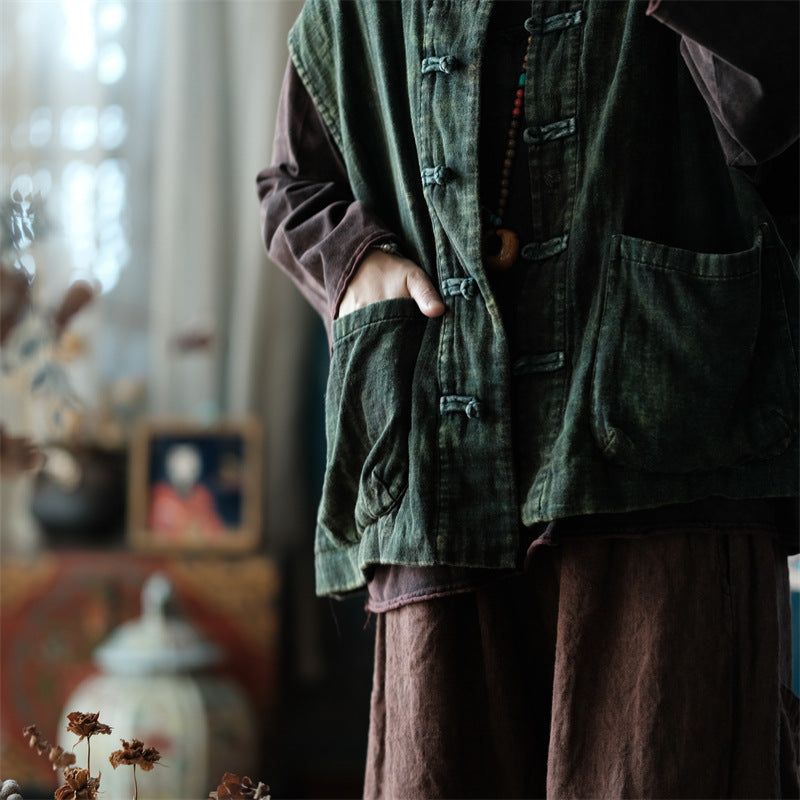 Chaleco floral vintage