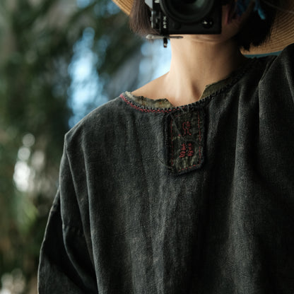 Blusa de Lino Medianoche