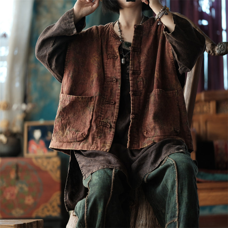 Chaleco floral vintage