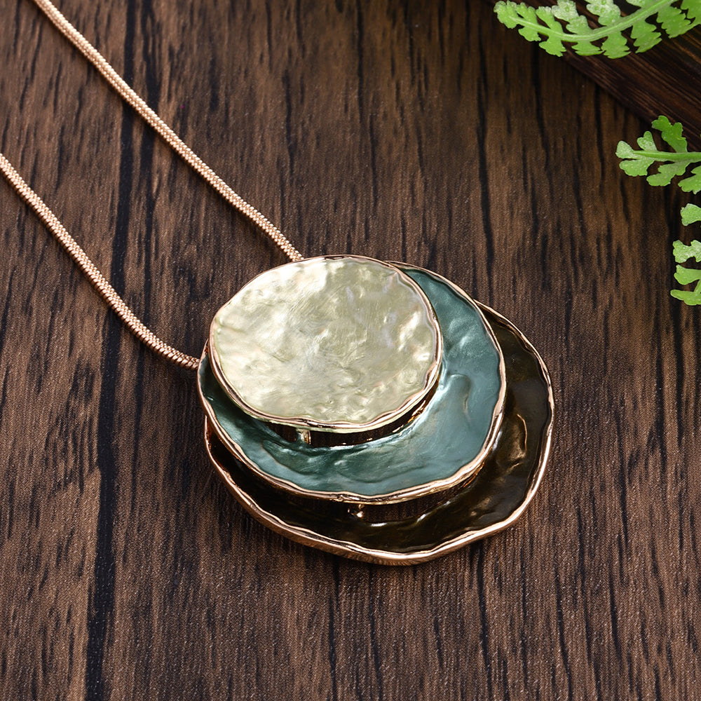 Conjunto de joyas geométricas en capas Luna Drop,