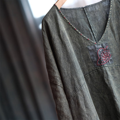 Vestido túnica de lino "Vintage Aura"