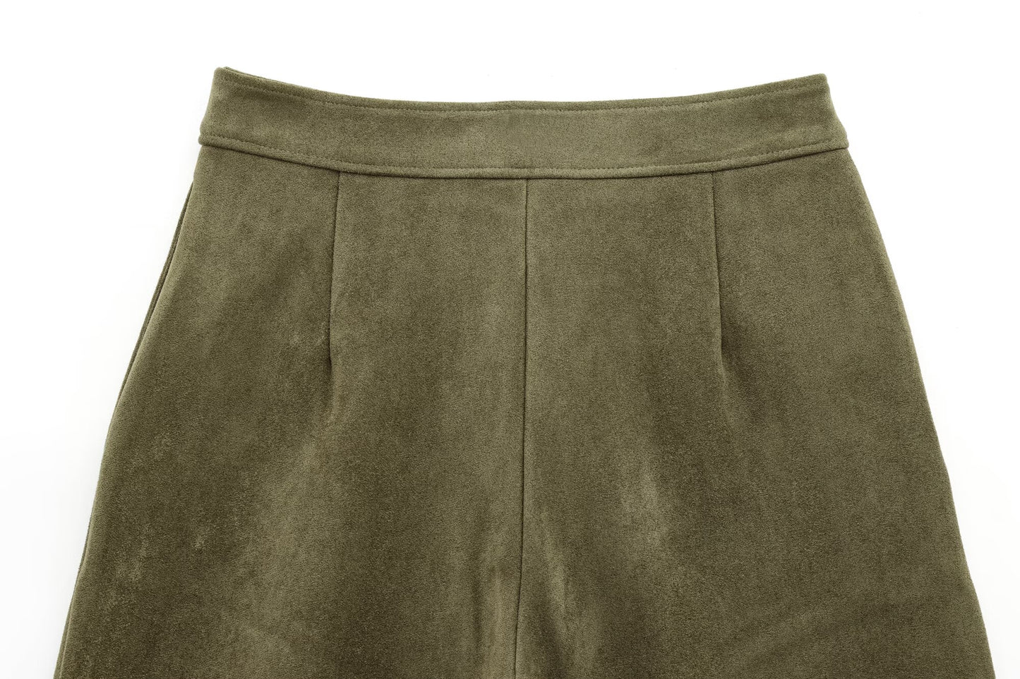 Chaqueta de ante con solapa de manga larga y pantalones cortos de cintura alta para mujer | Estilo urbano vintage 2025