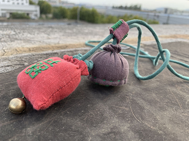 Collar vintage de lino puro hecho a mano 