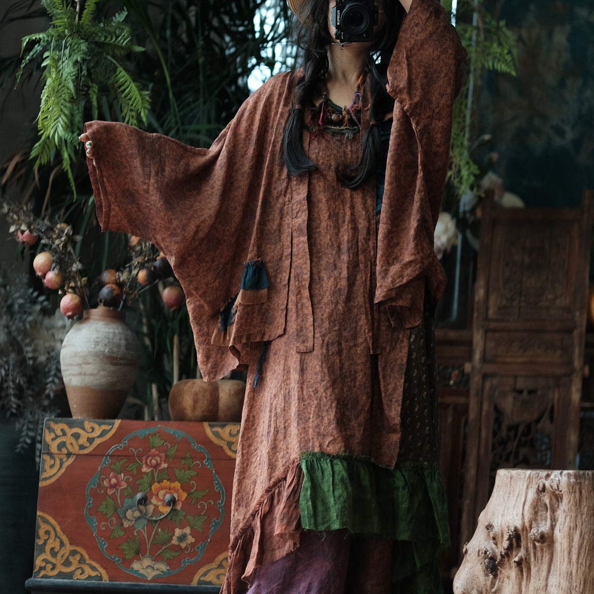 Siena Floral Linen  Kimono
