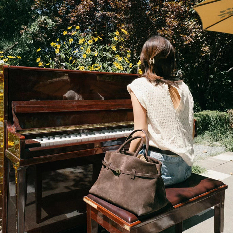 Tote de ante vegano moca