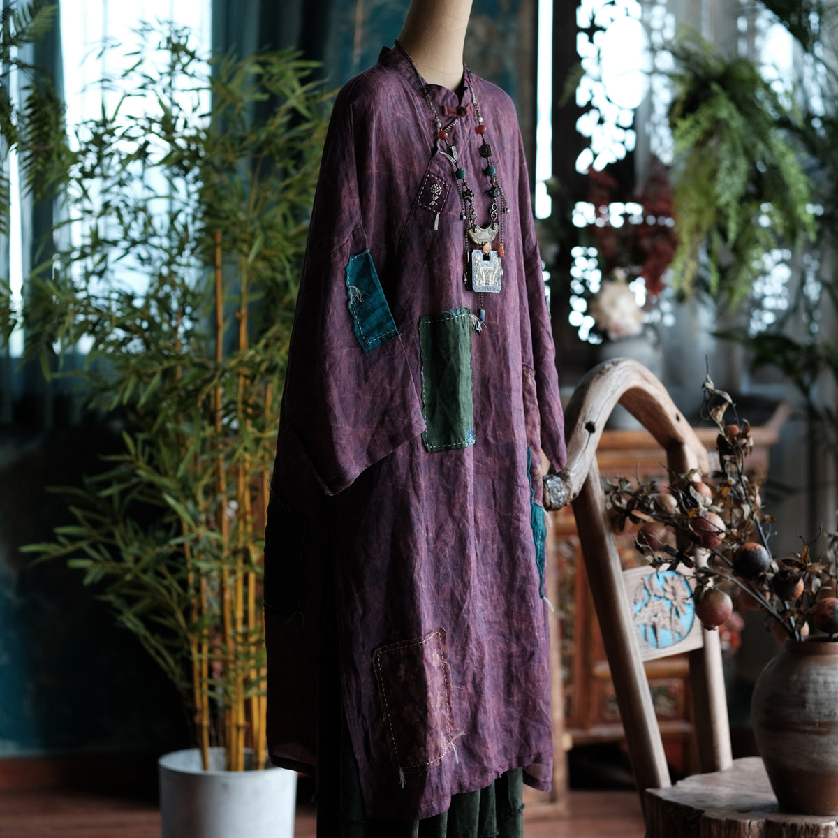 Cloudwash Mandarin Linen Dress