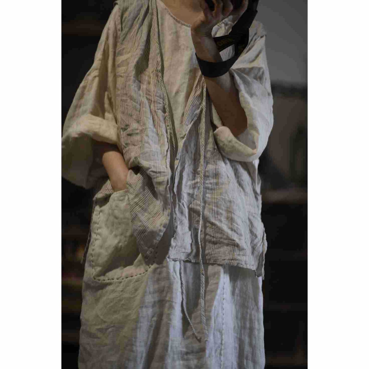 Túnica extragrande de rami lavado