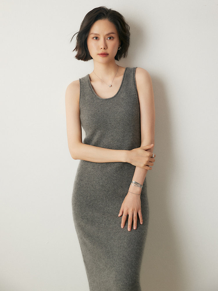 Vestido de cachemira de lujo y acogedor