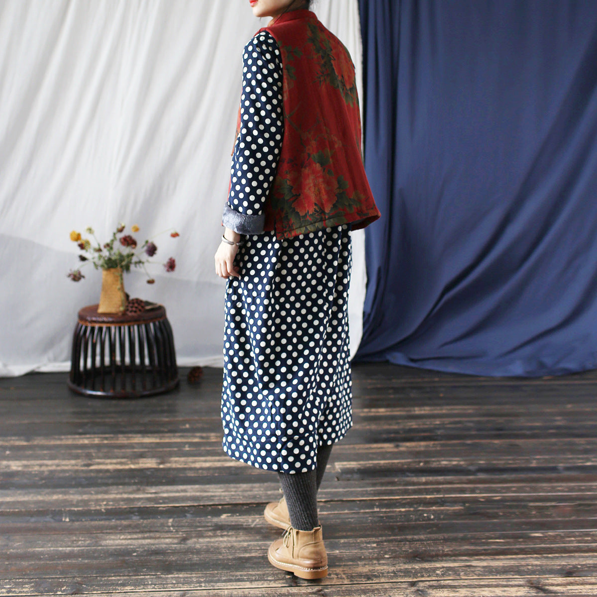 Chaleco vintage escarlata