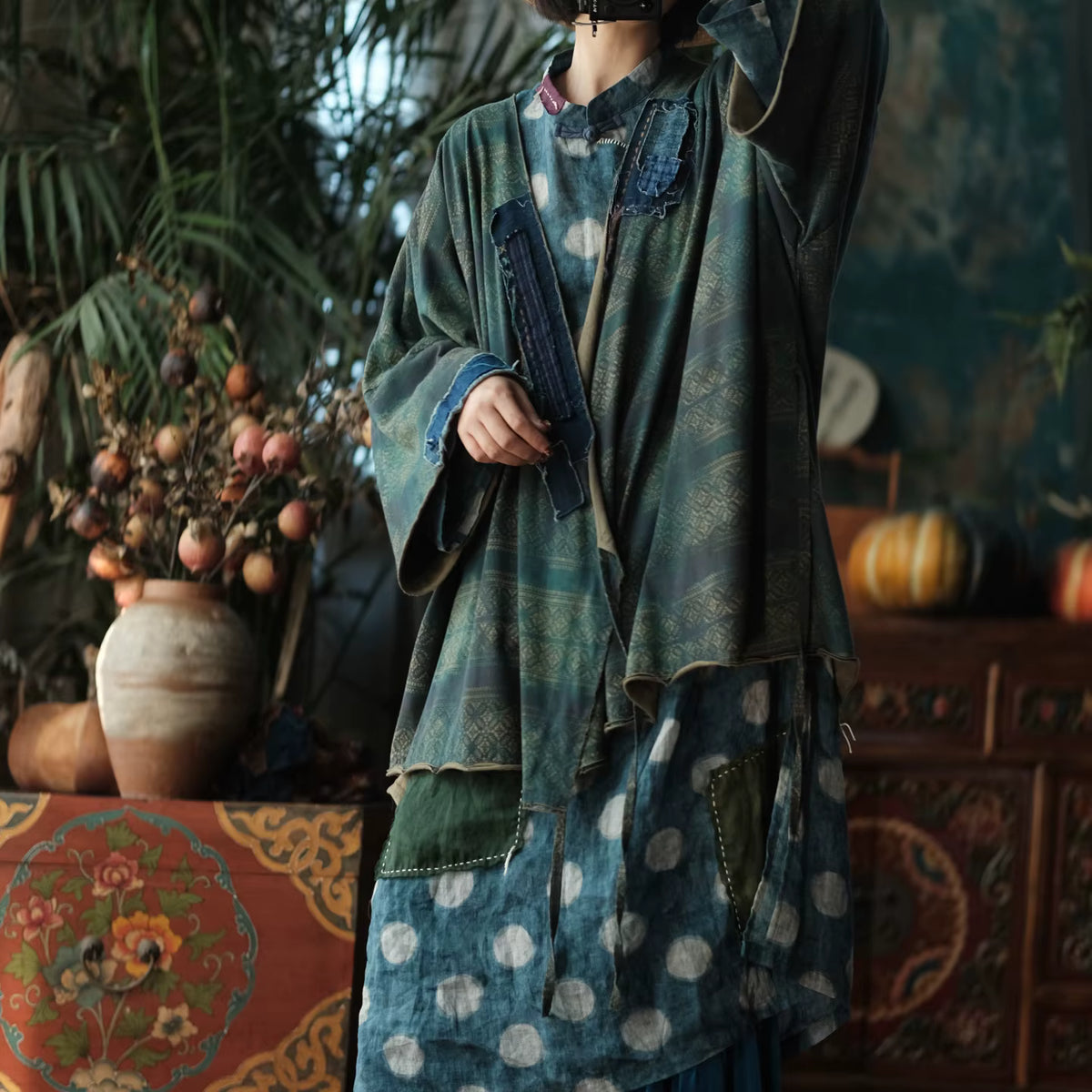 Aoi Vintage Floral Cotton Kimono