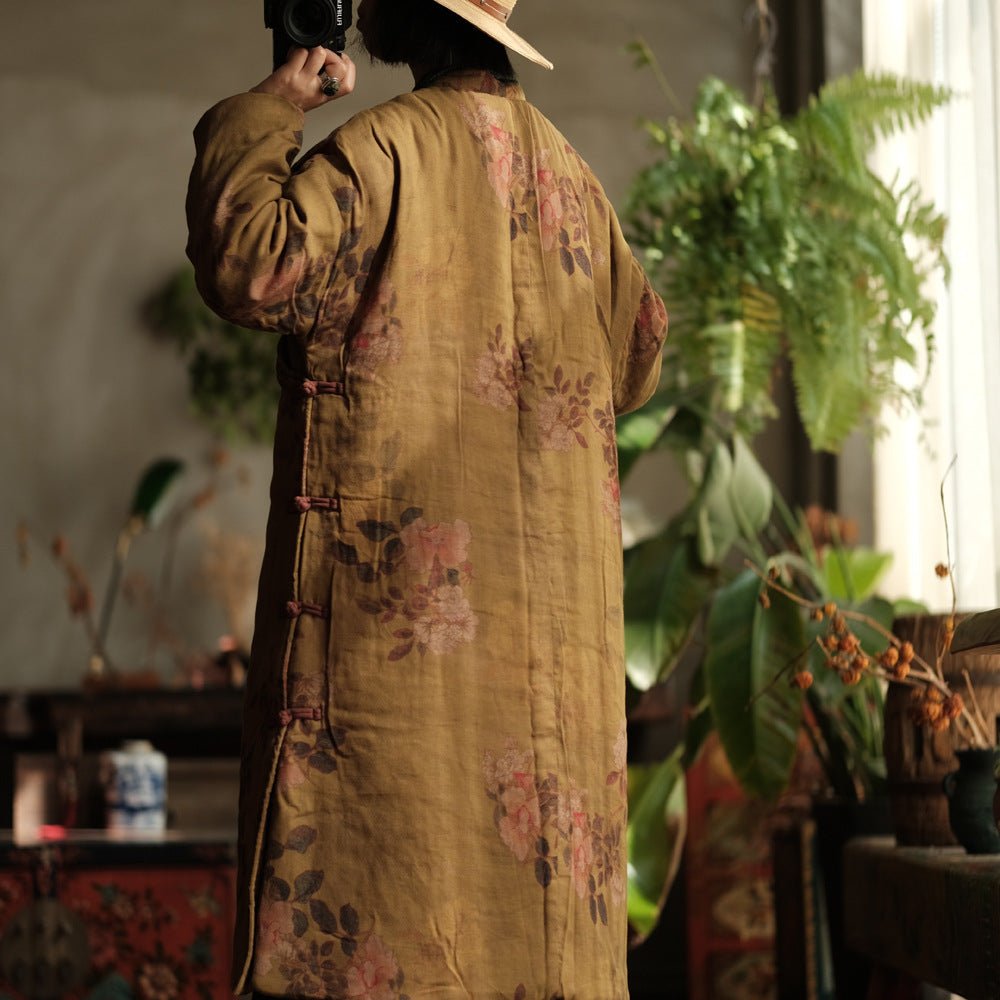 Vestido-túnica Vintage Bloom con detalle de botones