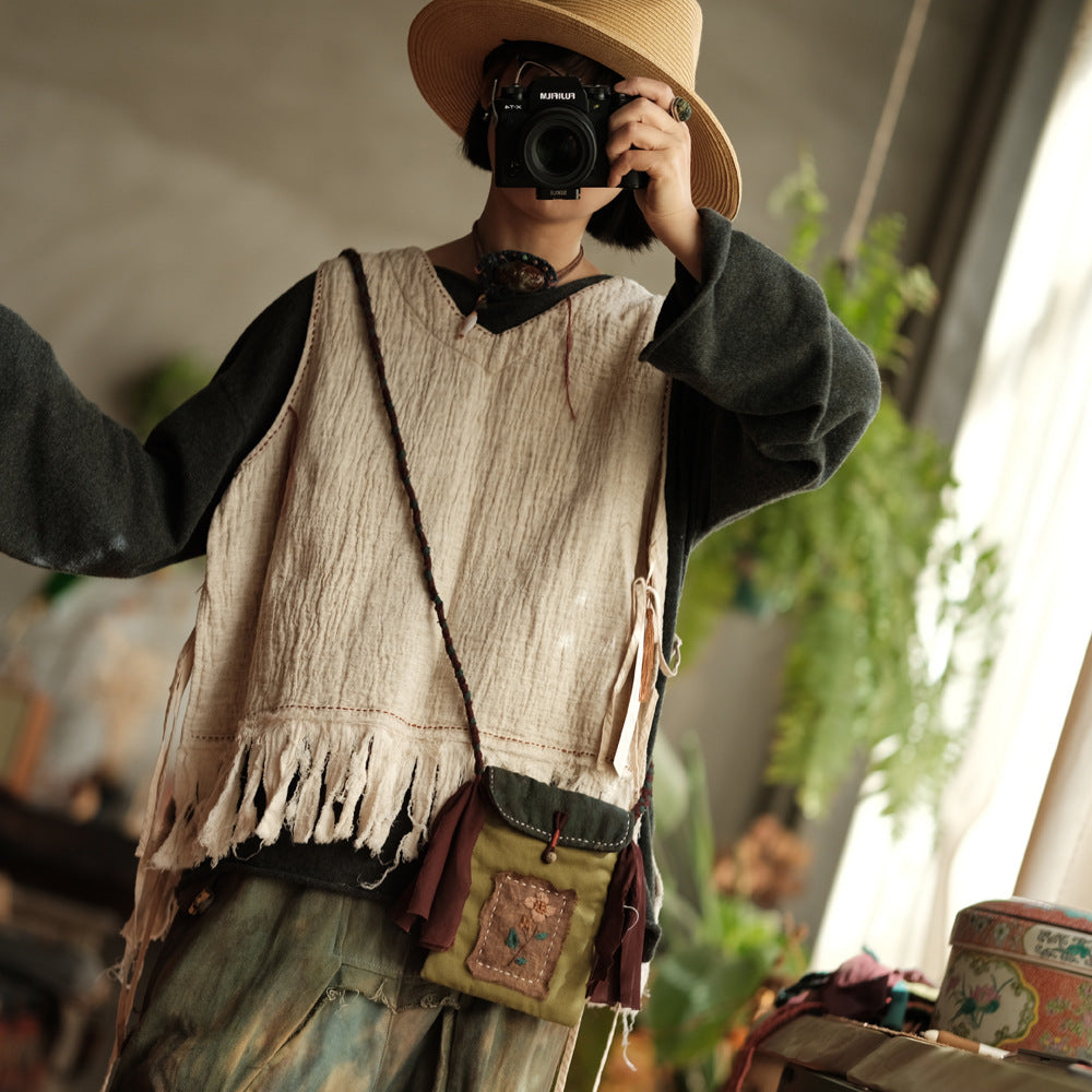 Blusa de lino Boho Breeze