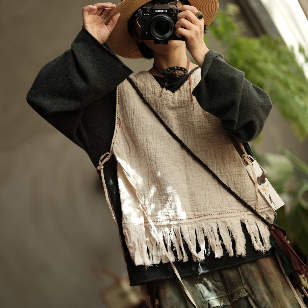 Blusa de lino Boho Breeze