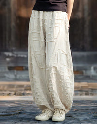 Linen and Ramie Harem Pants – Bohemian Style, Loose Summer Cut