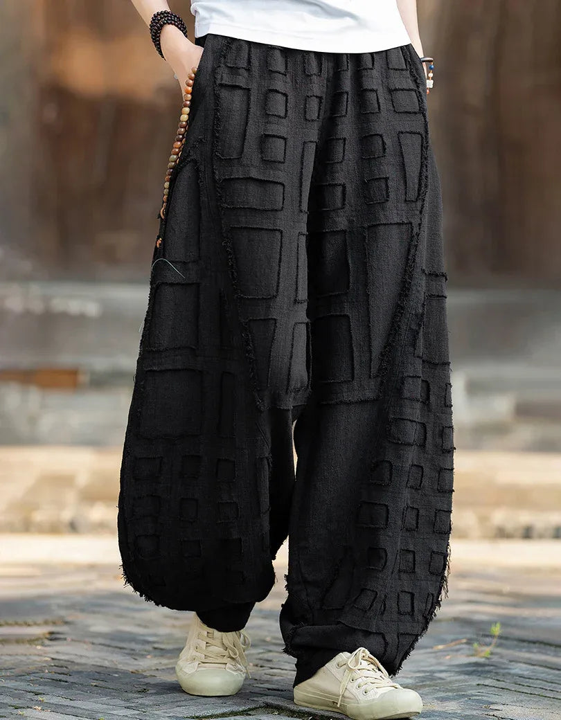 Linen and Ramie Harem Pants – Bohemian Style, Loose Summer Cut