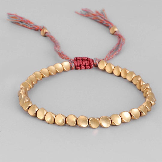 Tibetan Braided Copper Bracelet - Feng Shui Amulet