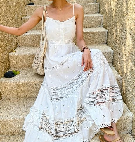 Vestido largo bohemio de verano puro