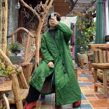 Chaqueta de lino vintage con accesorios de tela para atar