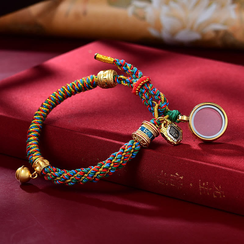 Tibetan Bracelet Om Mani Padme Hum with Zakiram Amulet