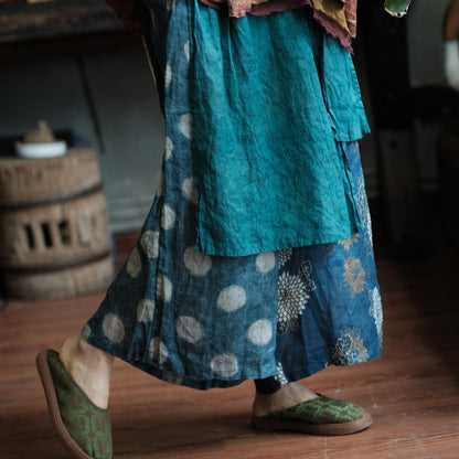 Vintage Sora Patchwork Ramie Pants