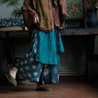 Vintage Sora Patchwork Ramie Pants