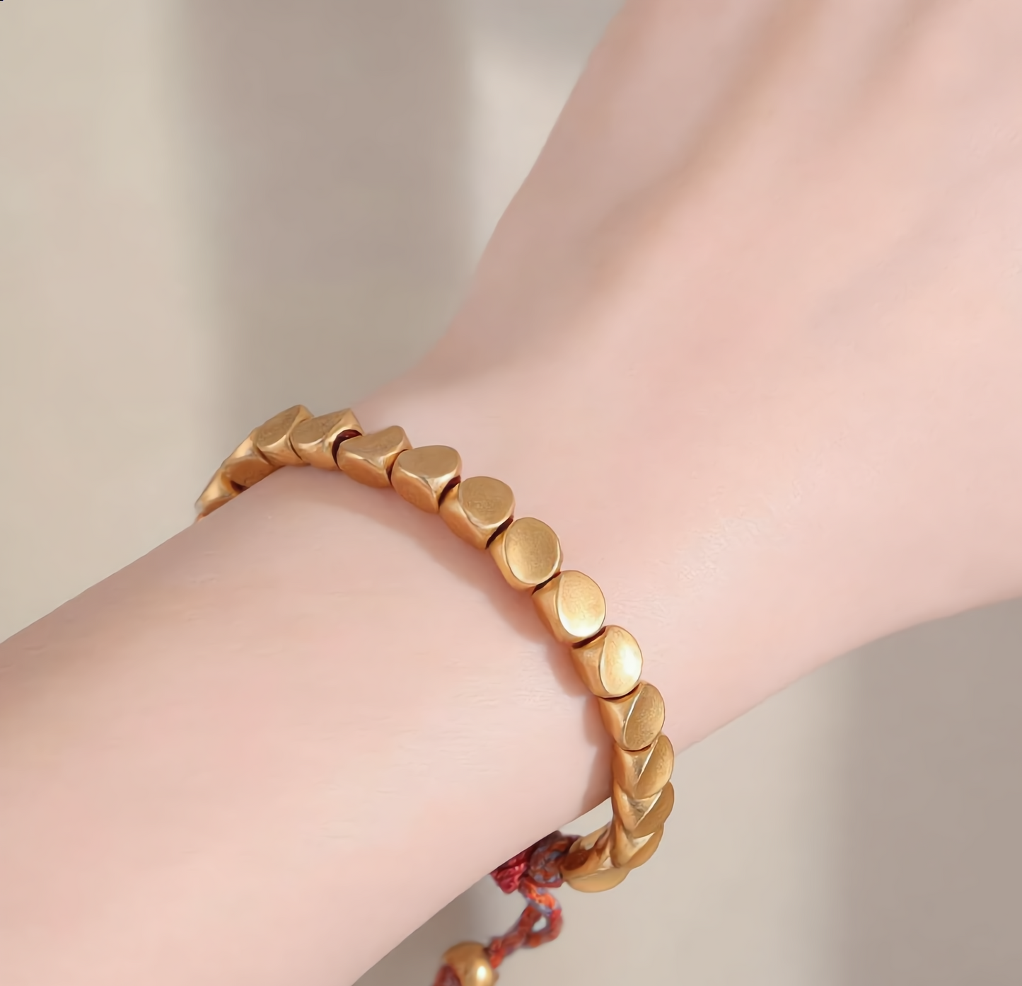 Tibetan Braided Copper Bracelet - Feng Shui Amulet