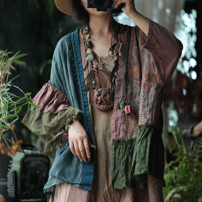 Kyoto Patchwork Ramie Blouse 1