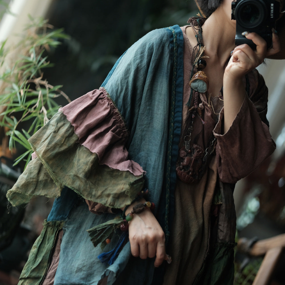 Kyoto Patchwork Ramie Blouse 5