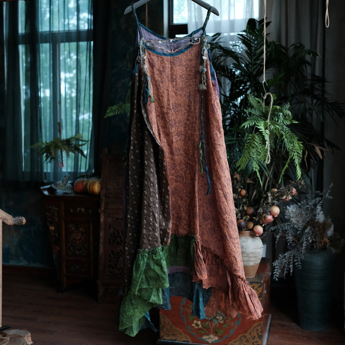 Sienna Patchwork Ramie Dress